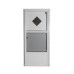 WHITE 10x10 DIAMOND WINDOW COMBO DOOR