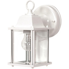 1 LIGHT - WHITE CUBE LANTERN OUTDOOR FIXTURE