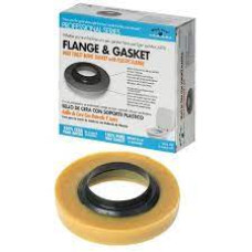 WAX TOILET BOWL GASKET WITH PLASTIC FLANGE