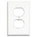 WHITE WALL RECEPTACLE PLATE