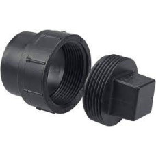 2" ABS CLEANOUT ADAPTER WITH PLUG