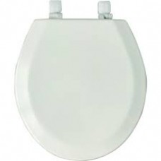 WHITE PREMIUM ROUND BEVELED TOILET SEAT