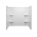 27" X 54" 3 PIECE WHITE FIBERGLASS TUB WALL SURROUND